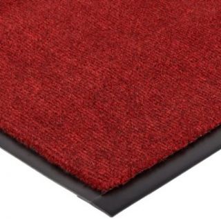 Notrax 131 Dante Decalon Entrance Mat, for Lobbies and Indoor Entranceways, 2' Width x 3' Length x 3/8" Thickness, Red/Black Floor Matting