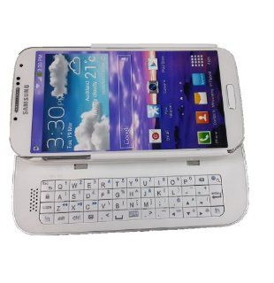 Slide Out Wireless Bluetooth Backlight Keyboard Hard Case for Samsung Galaxy S4 (White) Cell Phones & Accessories