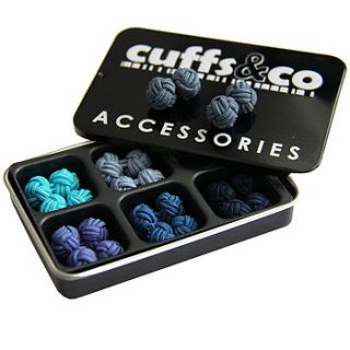 shades silk knot cufflinks gift set by cuffs & co