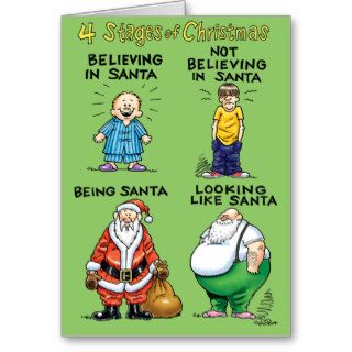 Stages Of Christmas Humor Holiday Card