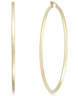 14k Gold Vermeil Earrings, Diamond Cut Oval Hoop Earrings   Earrings   Jewelry & Watches