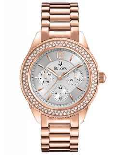 Bulova Womens Rose Gold Tone Stainless Steel Bracelet Watch 38mm 97N101   Watches   Jewelry & Watches