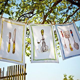 kitchen utensils tea towels by ulster weavers