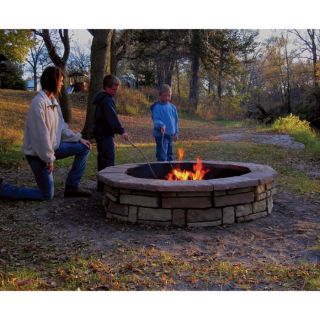 Natural Concrete Products Outdoor Firepit — Natural Stone Look, Random Brown, Model# RSFPB  Firepits   Patio Heaters