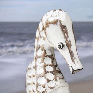 wooden seahorse by buy the sea