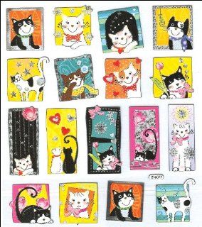 Multi Colored Stickers Pretty Kitties   Childrens Decorative Stickers