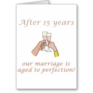 15th Wedding Anniversary Gift Card