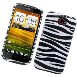 Eagle Cell PIHTCONESG128 Stylish Hard Snap On Protective Case for HTC One S   Retail Packaging   Zebra Black/White Cell Phones & Accessories