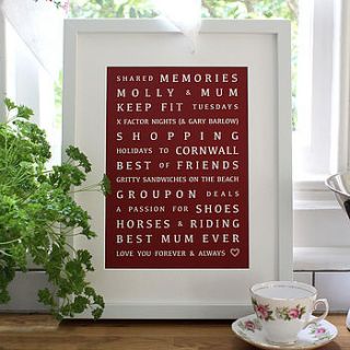 shared moments mothers day print by mimi & mae