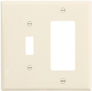 Cooper Wiring Devices PJ126LA SP L 2 Gang Toggle and Decorator Mid Size Wall Plate, Light Almond Grocery & Gourmet Food