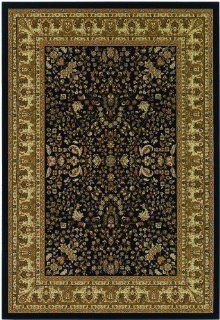 Izmir Floral Mashhad/Black, 9'2" x 12'6" Rug   Area Rugs