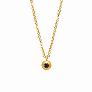 22ct gold iolite ball necklace by mabel hasell