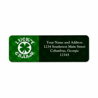 Green Background Lucky Charm Return Address Labels