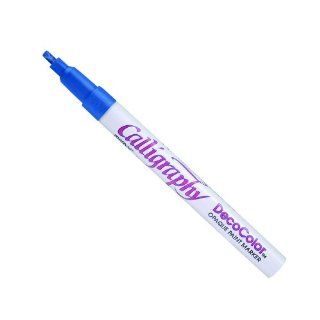 Uchida 125 C 3 Marvy Chisel Point Pen Tip Calligraphy Paint Marker, Blue
