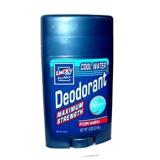 Lucky Deodorant Men's Cool Water 2.25oz (Pack of 6) Health & Personal Care