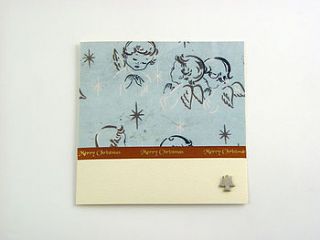 handmade christmas angels card by nyoki handmade london