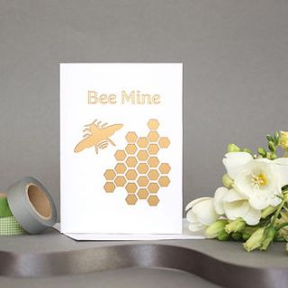 laser cut bee mine card by mr yen designs