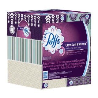 Puffs Ultra Soft and Strong Facial Tissues, 124 Count Family Boxes, 12 Pack Health & Personal Care
