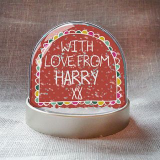baby's first christmas personalised snowglobe by sarah catherine designs