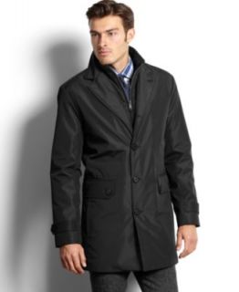 Calvin Klein Coat, Hooded Wool Blend Coat   Coats & Jackets   Men