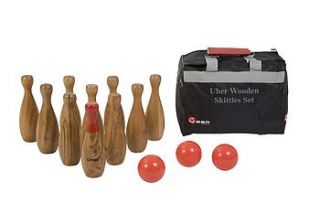 wooden skittles sets by uber games