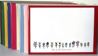 eight personalised flowers postcards by this is nessie