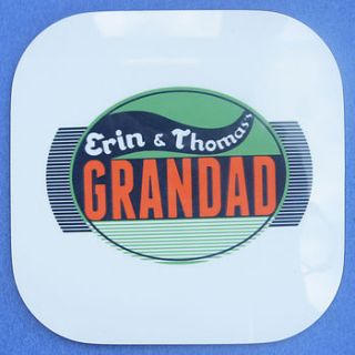 personalised grandad drinks coaster by flaming imp