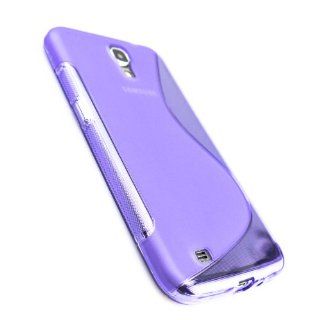 CASE123 Soft S Pattern TPU Gel Grip Skin Case Cover for Samsung Galaxy Mega 6.3 (Purple) Cell Phones & Accessories