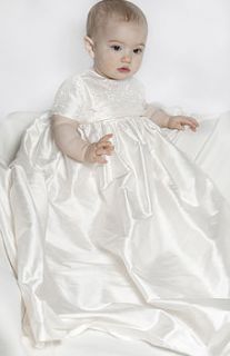 rome silk christening gown by adore baby