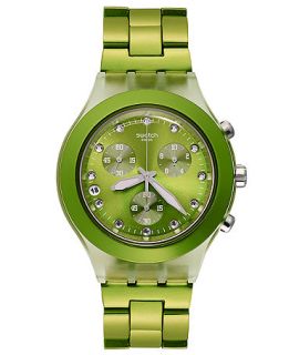 Swatch Watch, Unisex Swiss Chronograph Full Blooded Lime Green PVD Aluminum Bracelet 43mm SVCK4071AG   Watches   Jewelry & Watches