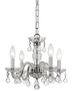 Crystorama Traditional Polished Chrome and Crystal 4 Light Chandelier   Lighting & Lamps   For The Home