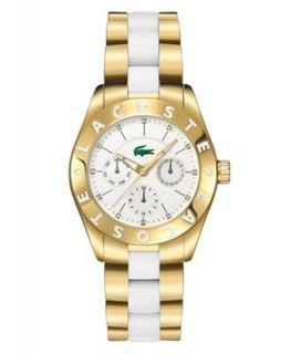 Lacoste Watch, Womens Biarritz Two Tone Bracelet 2000635   Watches   Jewelry & Watches