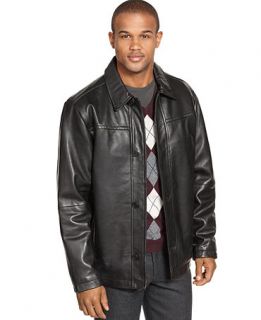 Perry Ellis Portfolio Jacket, Leather Car Coat   Coats & Jackets   Men