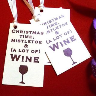 'christmas drinks' handmade gift tags by indigoelephant