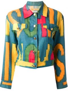 Moschino Jeans Vintage Graphic Print Jacket   House Of Liza