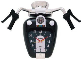 Super Cruiser Motorcycle Wall Clock Black  