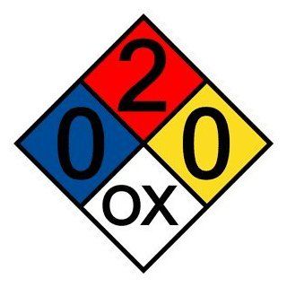 NFPA 704 0 2 0 Ox Sign NFPA PRINTED 020OX NFPA Diamonds  Message Boards 