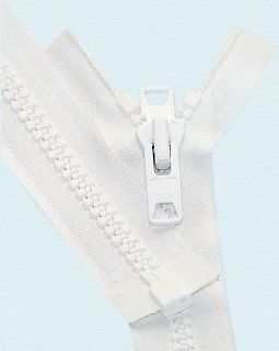 121"   150" Vislon Zipper ~ YKK #10 Reversible Molded with 2 Heads (1 Zipper / Pack) (135 inch, White) Health & Personal Care