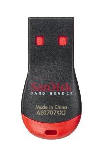 SanDisk SDDR 121 A11M MobileMate Micro Memory Card Reader (Red/Black) Electronics