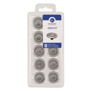 Hickory Hardware VP121 SN Contemporary 1 3/8 Inch Mushroom Knob (10 Pack) from the Project Packs Collectio, Satin Nickel   Cabinet And Furniture Knobs  