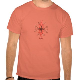 Pinstripe maltese cross t shirt