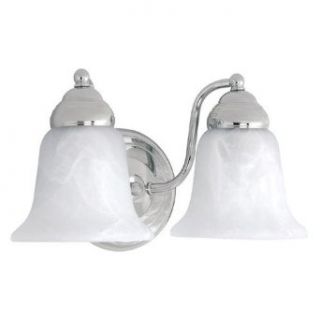 Capital Lighting 1362CH 117 2 Light Vanity Fixture, Chrome Finish with Faux White Alabaster Glass   Bath Lighting Chrome  