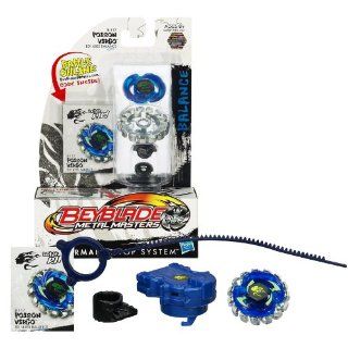 Hasbro Year 2011 Beyblade Metal Masters High Performance Battle Tops   Balance ED145ES B 117 POISON VIRGO with Face Bolt, Virgo Energy Ring, Poison Fusion Wheel, ED145 Spin Track, ES Performance Tip and Ripcord Launcher Plus Online Code Toys & Games