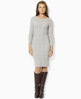 Lauren by Ralph Lauren Sweater Dress, Three Quarter Sleeve Fitted Boatneck   Dresses   Women