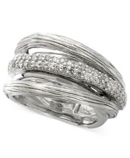 Balissima by EFFY Diamond Diamond Crossover (1/3 ct. t.w.) in Sterling Silver   Rings   Jewelry & Watches