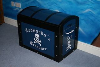 personalised treasure chest toy box by bluewell theme beds