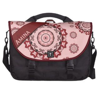 Lotus Mandala (Henna) (Red) Commuter Bags