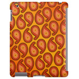 Tropical Orange Paisley Pattern iPad Case
