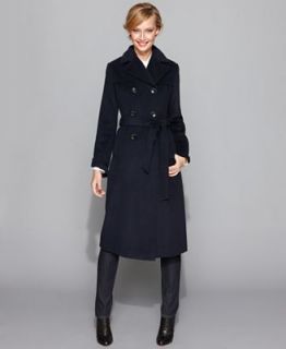 Ellen Tracy Coat, Belted Wool Blend Trench Coat   Coats   Women