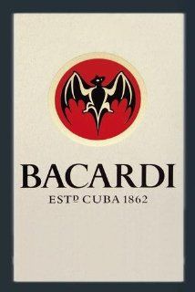 Bacardi   Bar Mirror (Classic Logo) (Size 9" x 12")   Wall Mounted Mirrors